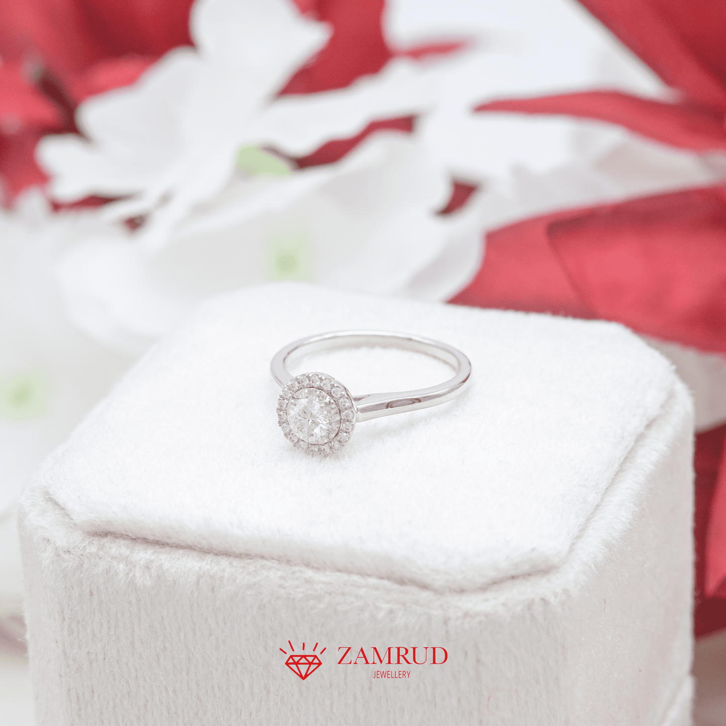GIA Cincin Berlian 35729 FLR Zamrud Jewellery
