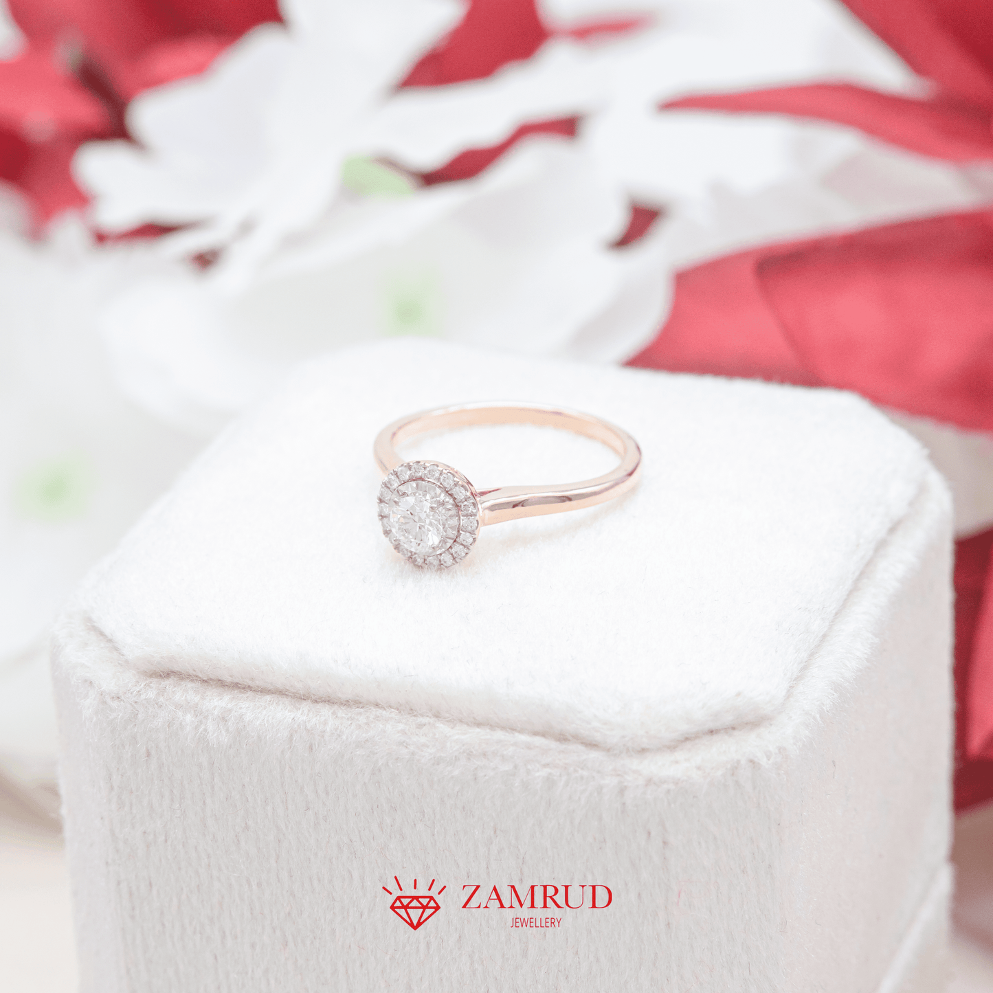 GIA Cincin Berlian 35729 FLR Zamrud Jewellery