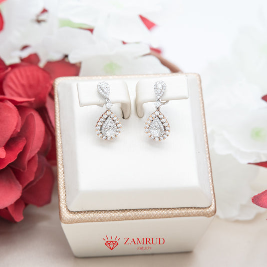 Anting Berlian Pear shape 8211 ER Zamrud Jewellery