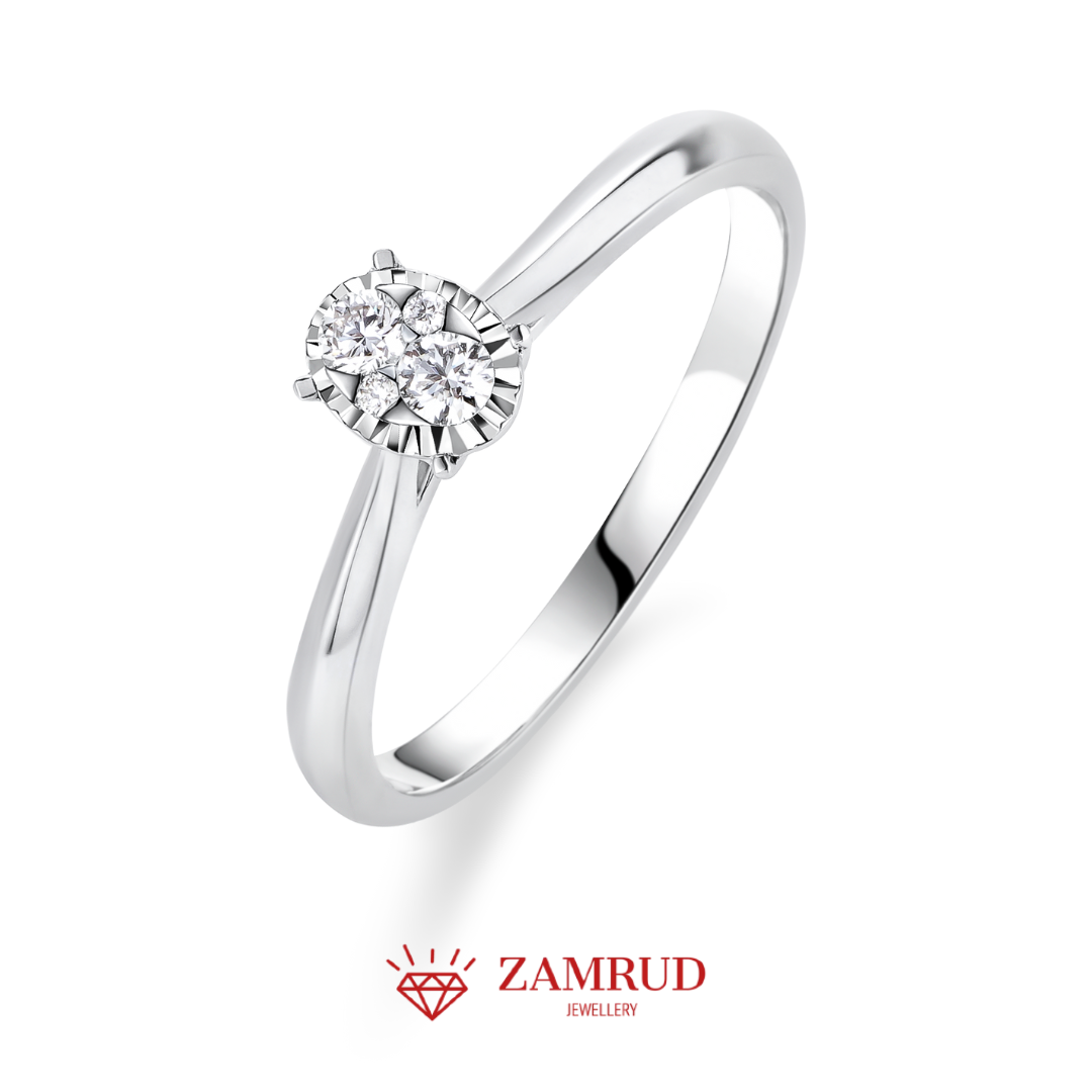 Cincin Berlian Oval 35927 LR Zamrud Jewellery