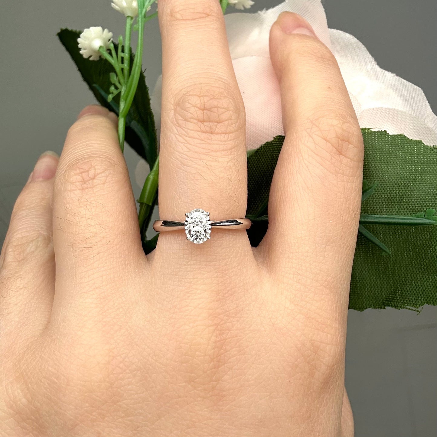 Cincin Berlian Oval 35927 LR Zamrud Jewellery