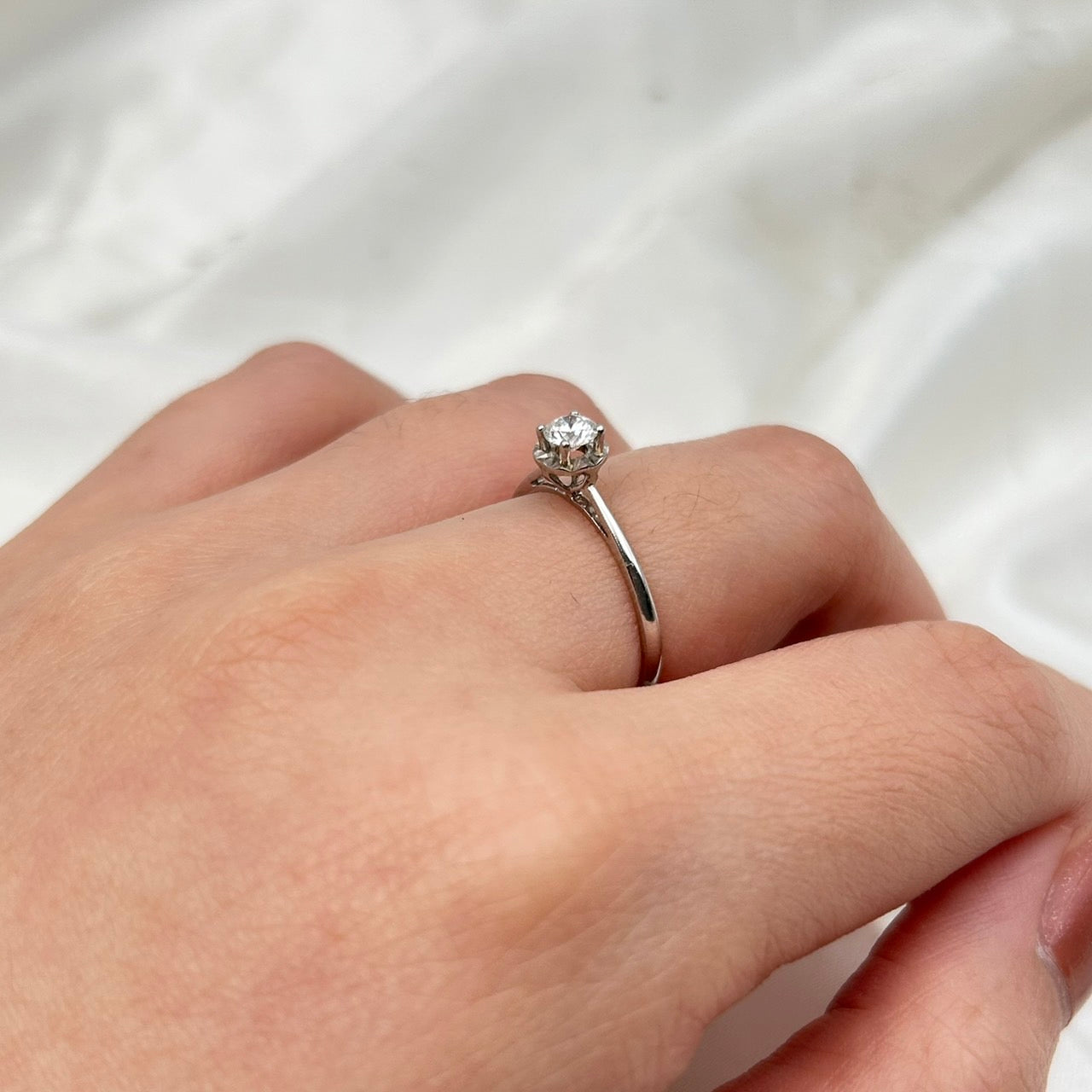GIA 0.2 FVVS1 Cincin Brlian 35712 FLR Zamrud Jewellery