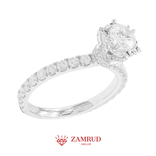 GIA Cincin Berlian 36306 FLR Zamrud Jewellery