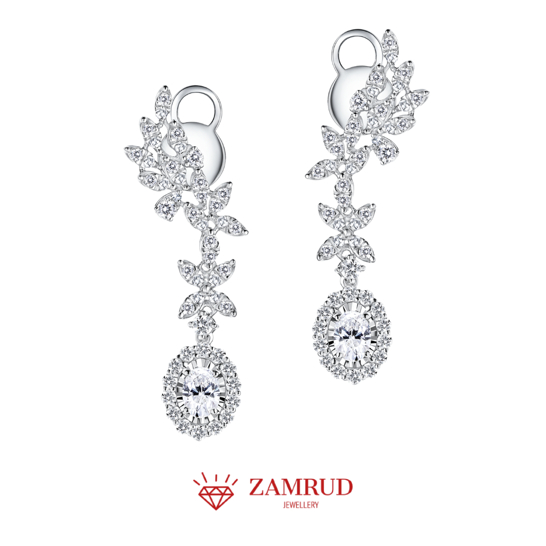 Anting Berlian Oval 35781 ER Zamrud Jewellery