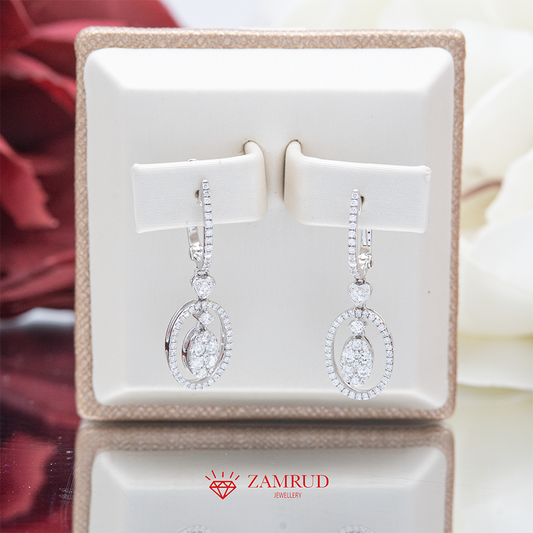 Anting Berlian Oval 34272 ER Zamrud Jewellery