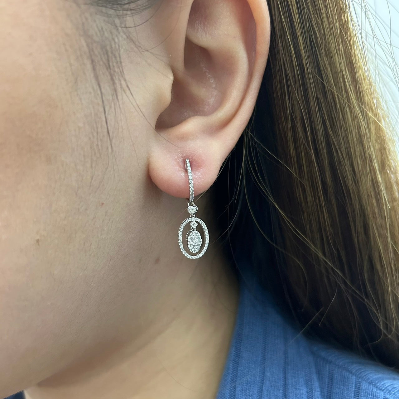 Anting Berlian Oval 34272 ER Zamrud Jewellery