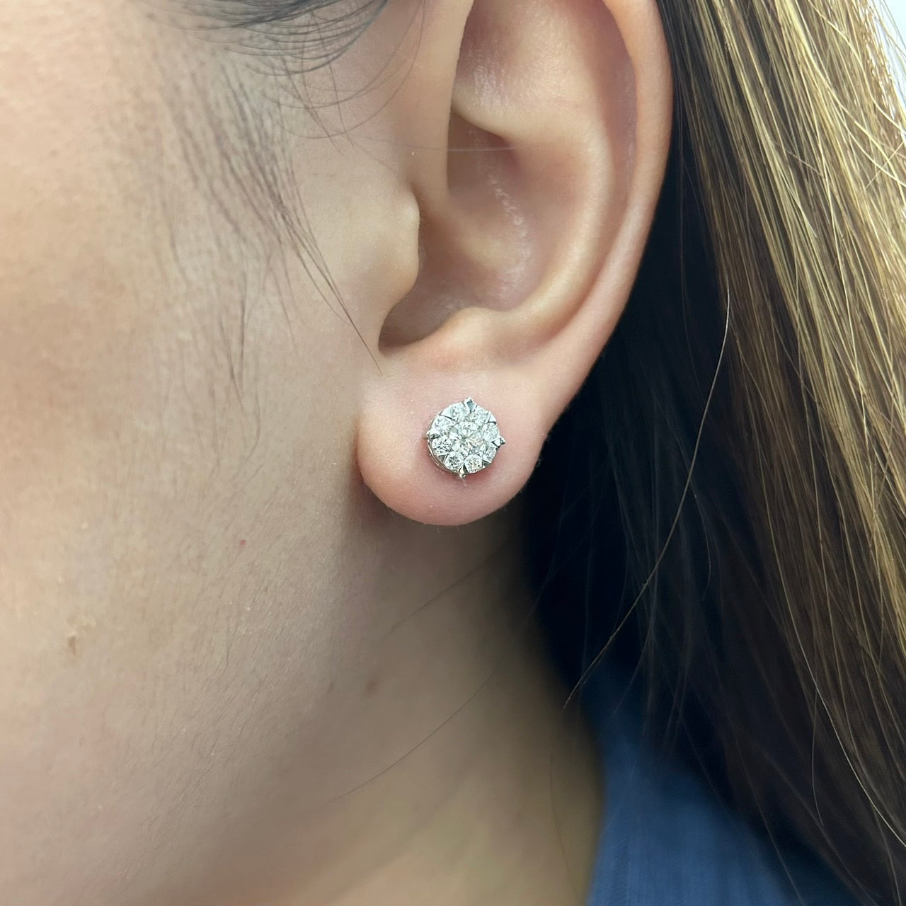 Anting Berlian Lotus 36262 ER Zamrud Jewellery