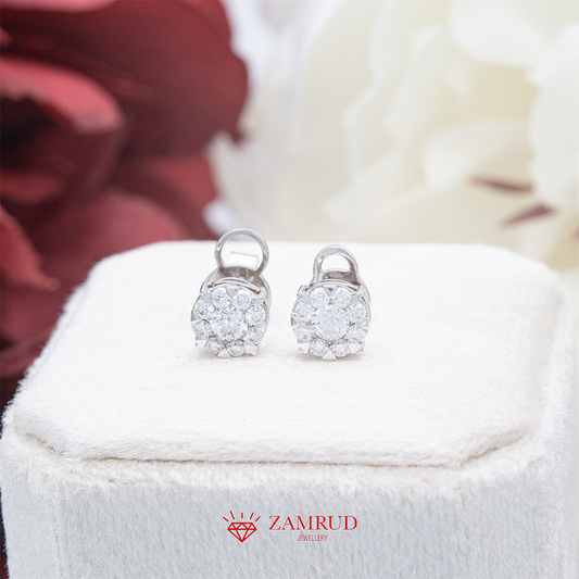 Anting Berlian Lotus 36262 ER Zamrud Jewellery
