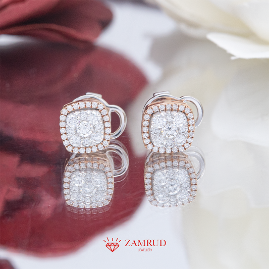 Anting Berlian Cushion 6583 ER Zamrud Jewellery