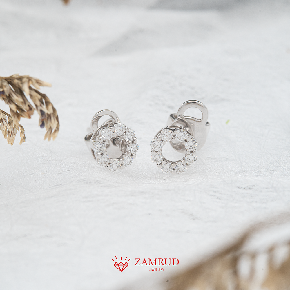 Anting Berlian Round 37969 ER Zamrud Jewellery