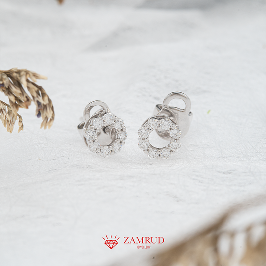 Anting Berlian Round 37969 ER Zamrud Jewellery