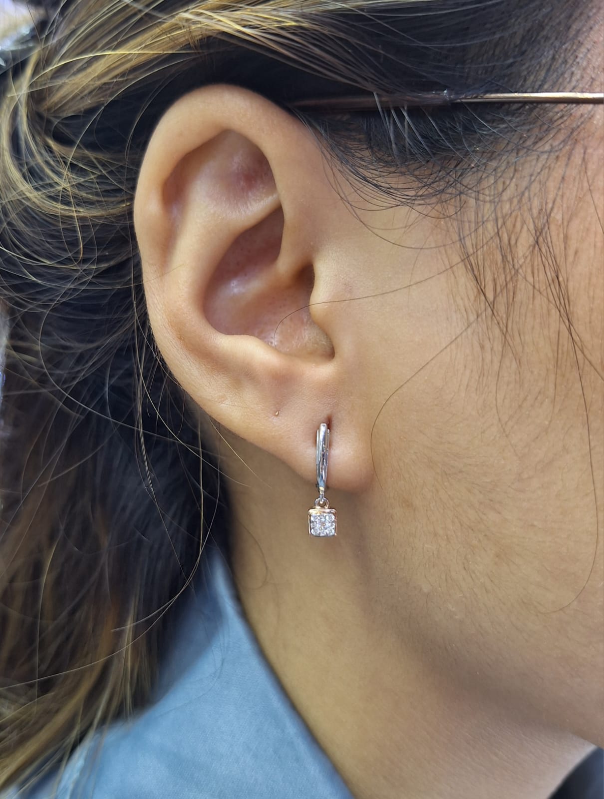 Anting Berlian Kotak 37501 ER Zamrud Jewellery