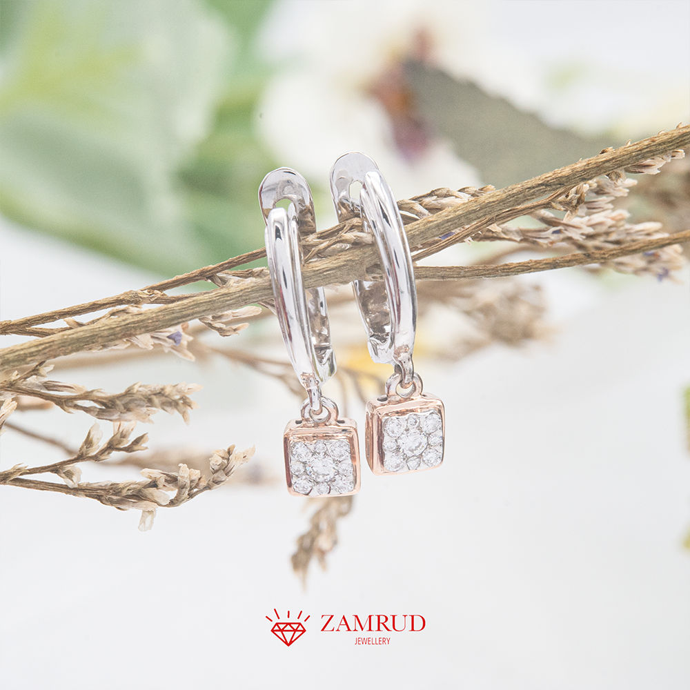 Anting Berlian Kotak 37501 ER Zamrud Jewellery