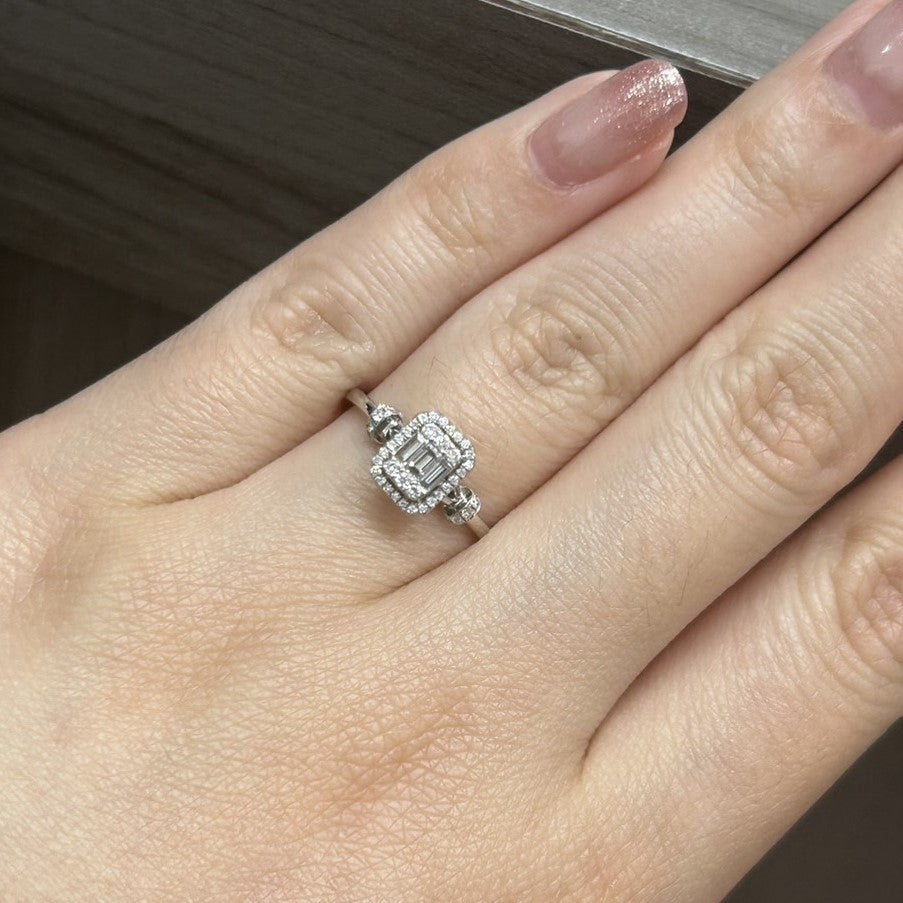 Cincin Berlian Baguette 35149 LR Zamrud Jewellery