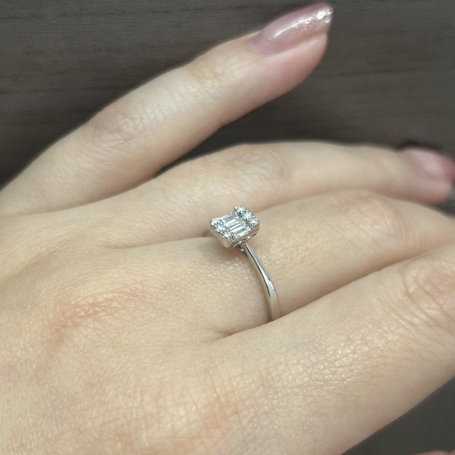 Cincin Berlian Baguette 24686 LR Zamrud Jewellery