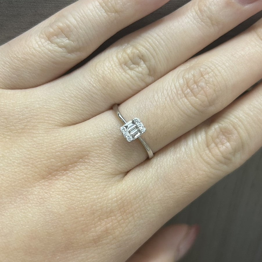 Cincin Berlian Baguette 24686 LR Zamrud Jewellery