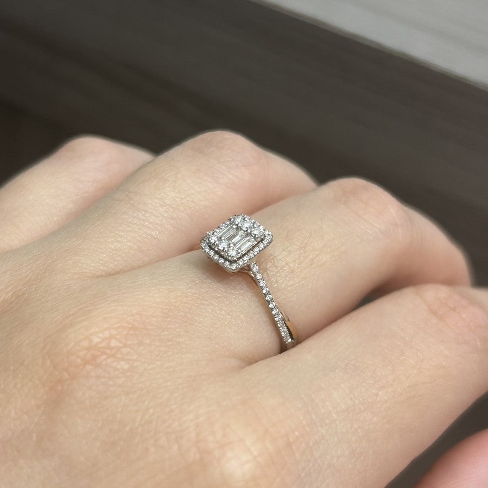 Cincin Berlian Baguette 37457 LR Zamrud Jewellery