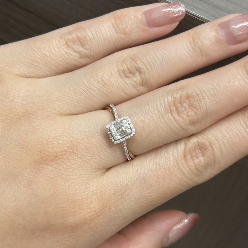 Cincin Berlian Baguette 37457 LR Zamrud Jewellery