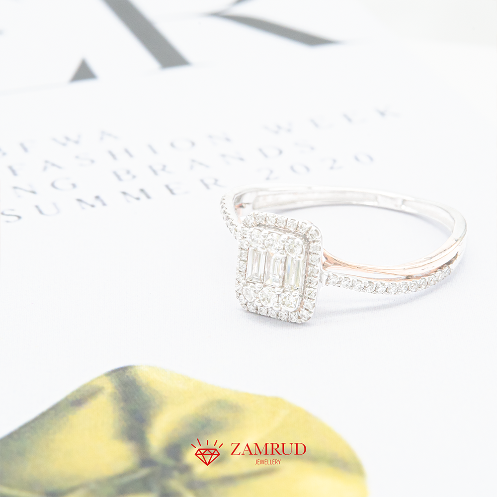 Cincin Berlian Baguette 37457 LR Zamrud Jewellery