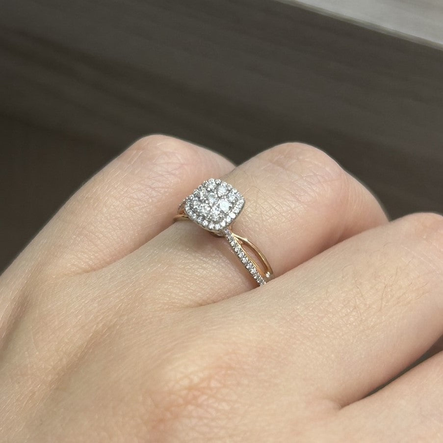 Cincin Belian Cushion 28585 LR Zamrud Jewellery