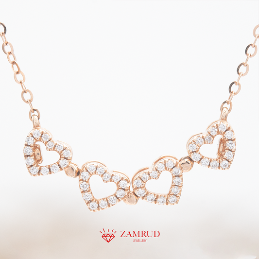 Kalung Berlian Heart 2in1 30243 NK Zamrud Jewellery