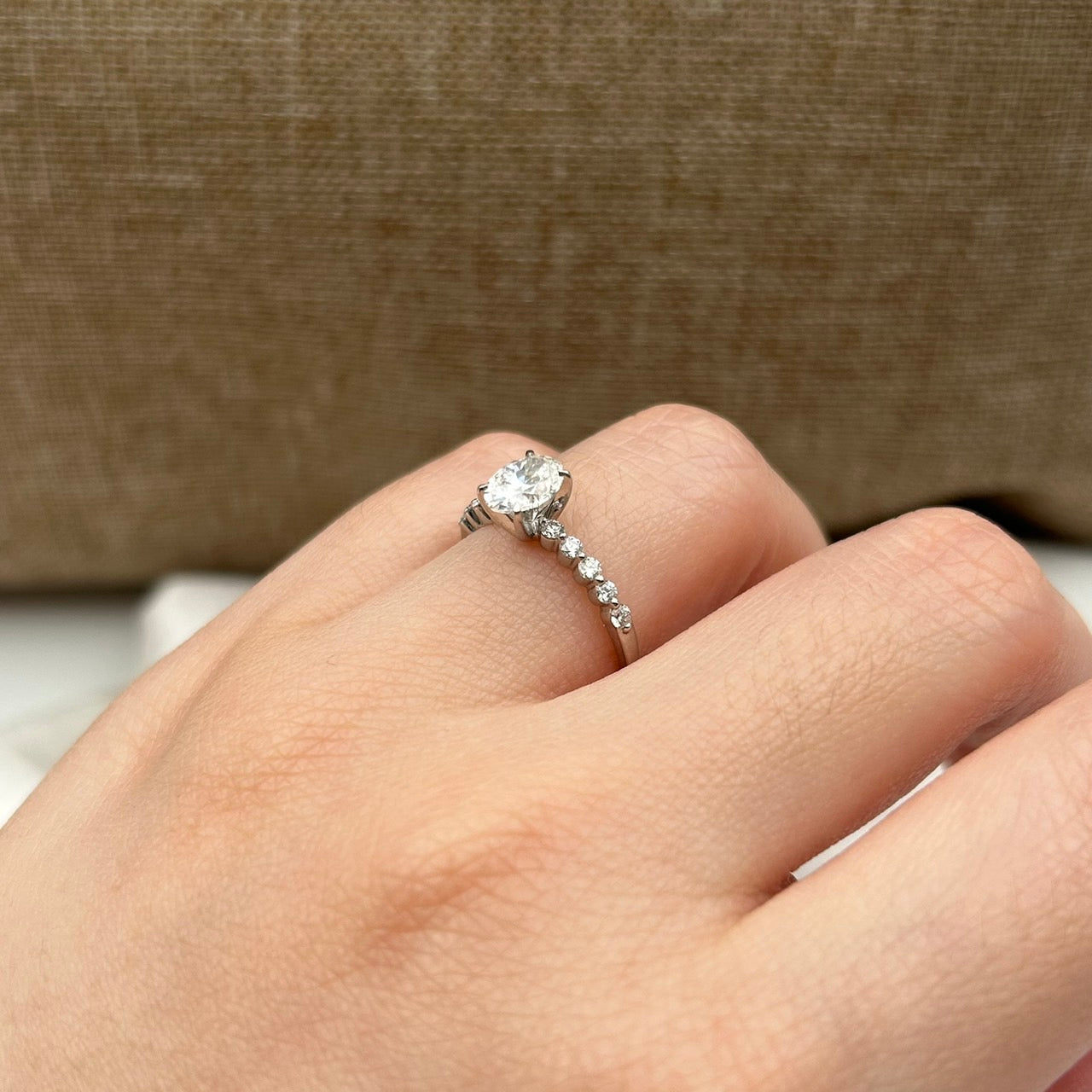 GIA Oval Cincin Berlian 38065 FLR Zamrud Jewellery