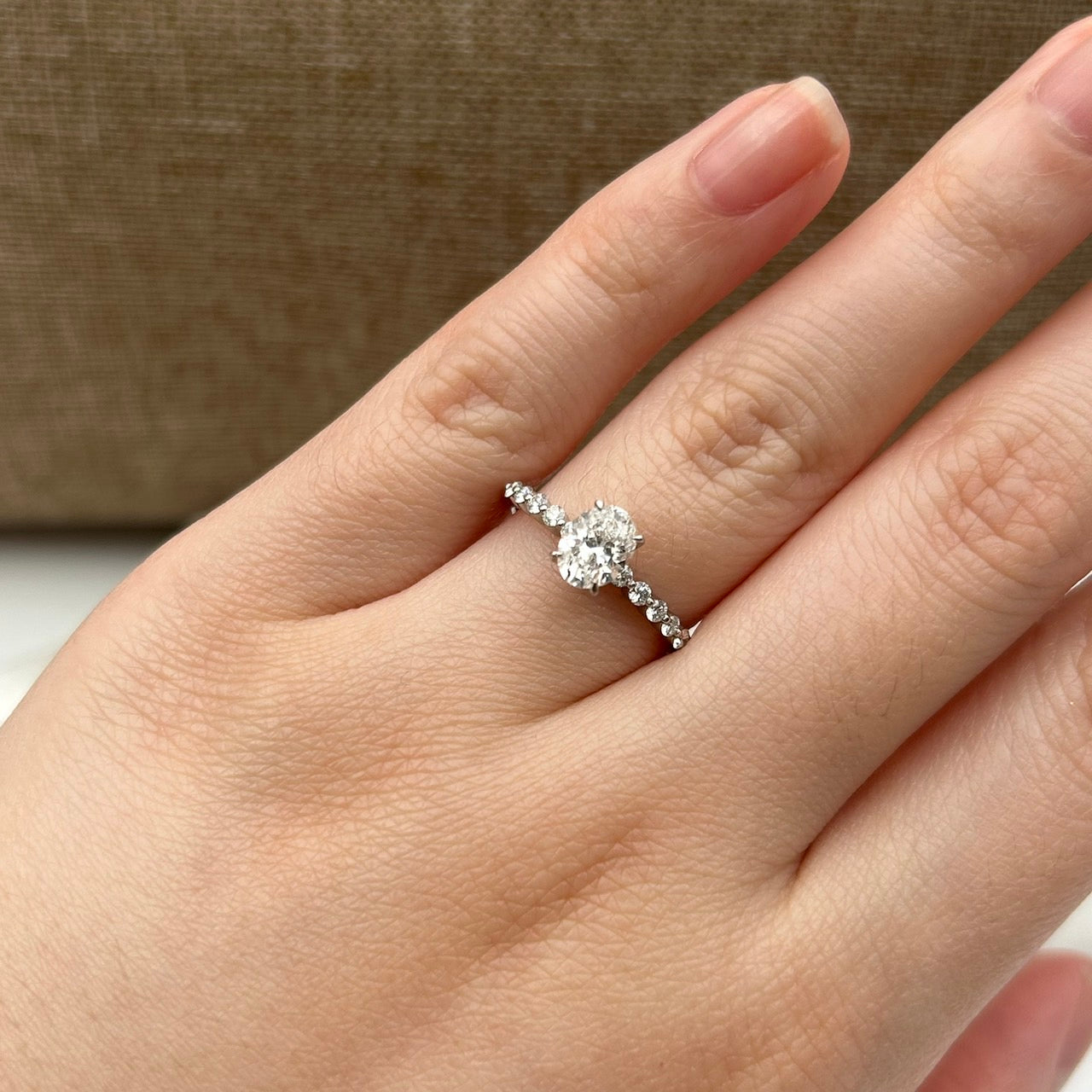 GIA Oval Cincin Berlian 38065 FLR Zamrud Jewellery