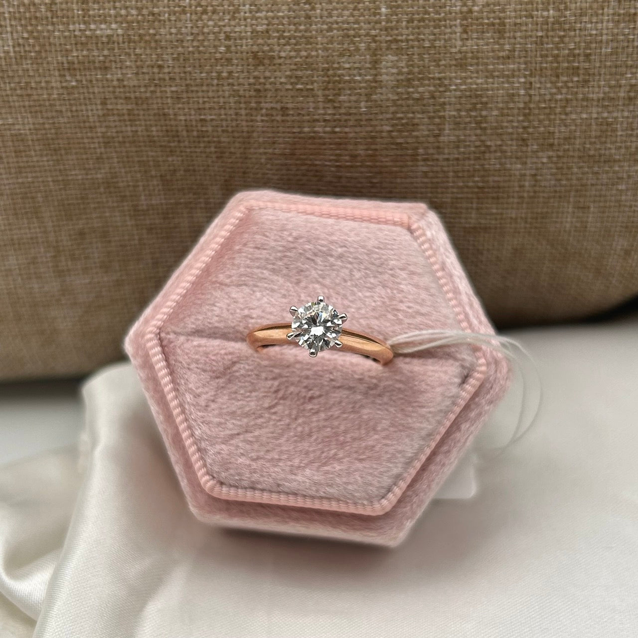 GIA 0.8 FVVS2 Cincin Berlian 4633 FLR Zamrud Jewellery