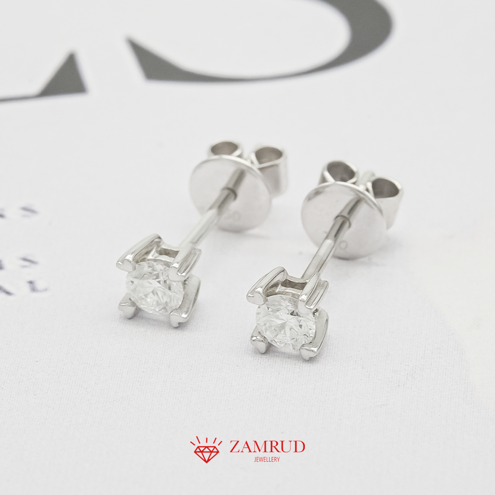 Anting Berlian Solitaire Giwang 1281 ER Zamrud Jewellery