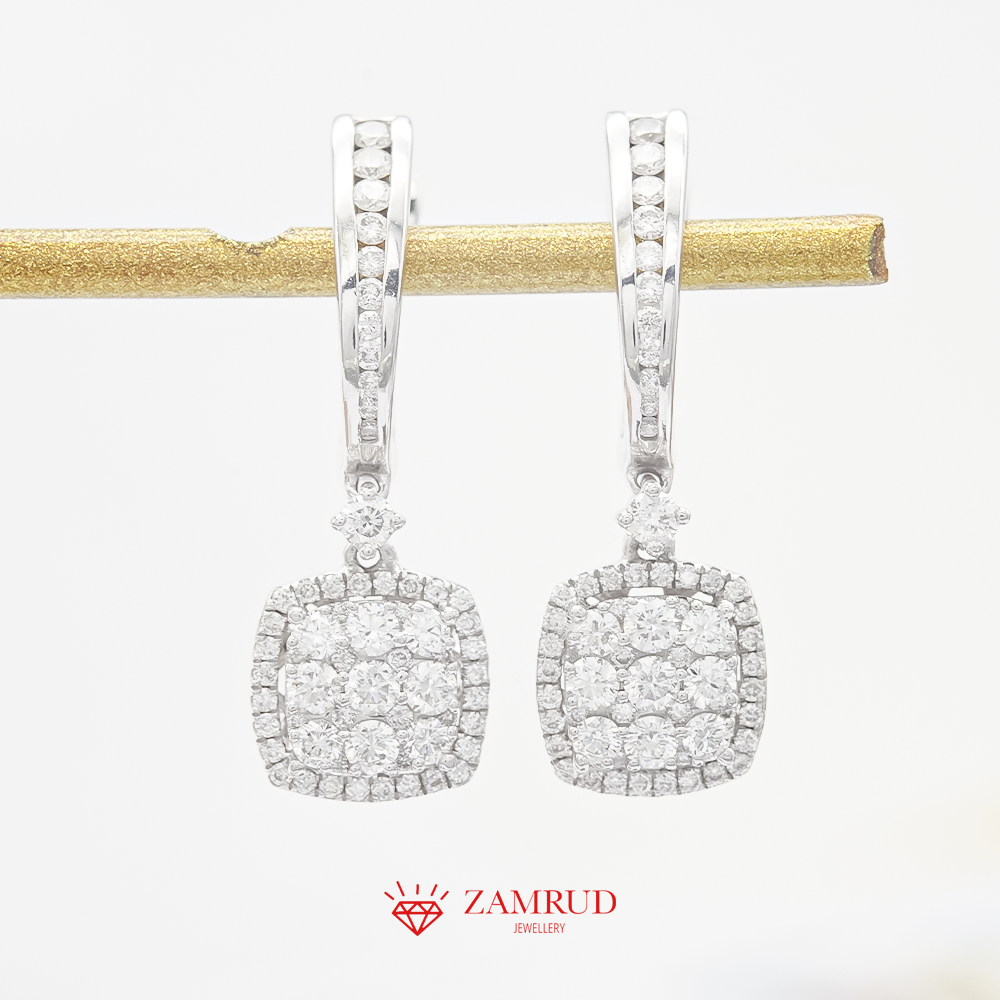 Anting Berlian Cushion 24778 ER Zamrud Jewellery