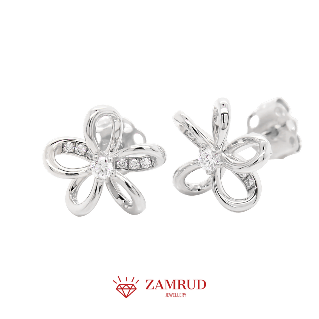 Anting Berlian Flower 40761 ER Zamrud Jewellery