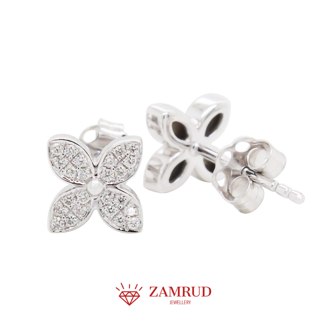 Anting Berlian Clover 40754 ER Zamrud Jewellery