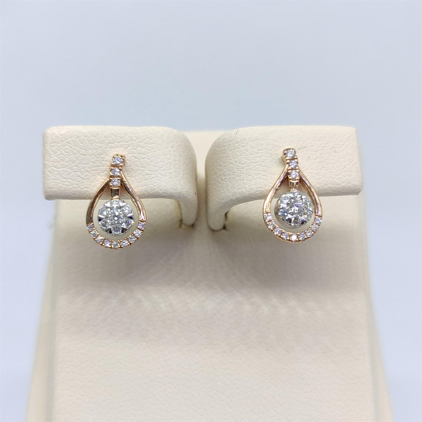 Anting Berlian Pear Earring 41775 ER Zamrud Jewellery