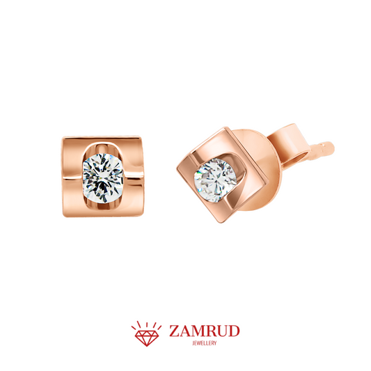 Anting Berlian Solitaire Earring 41744 ER Zamrud Jewellery