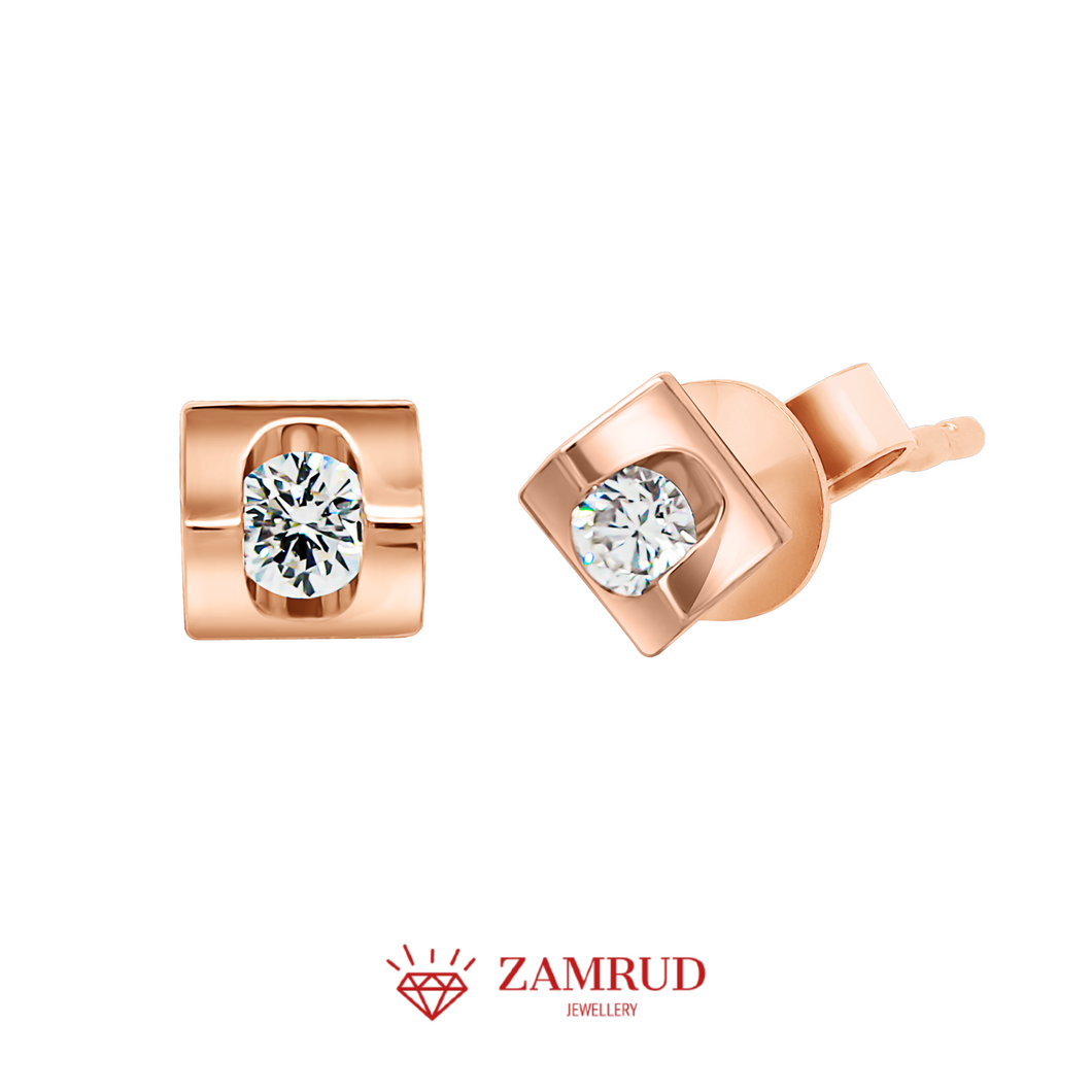 Anting Berlian Solitaire Earring 41744 ER Zamrud Jewellery