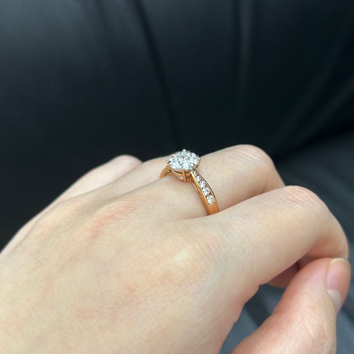 Cincin Berlian Lotus Ring 40402 LR Zamrud Jewellery