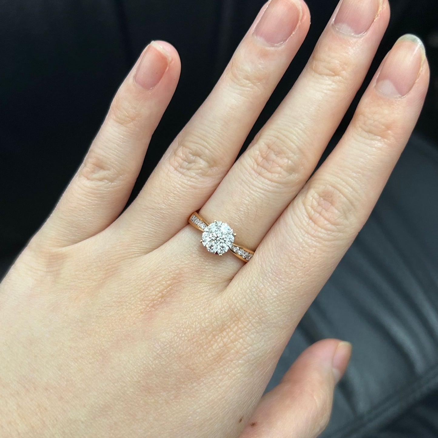 Cincin Berlian Lotus Ring 40402 LR Zamrud Jewellery
