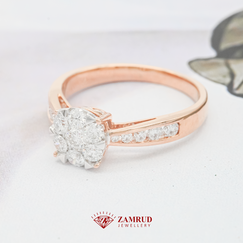 Cincin Berlian Lotus Ring 40402 LR Zamrud Jewellery