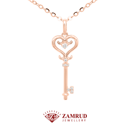 Kalung Berlian Key Necklace 43724 NK Zamrud Jewellery