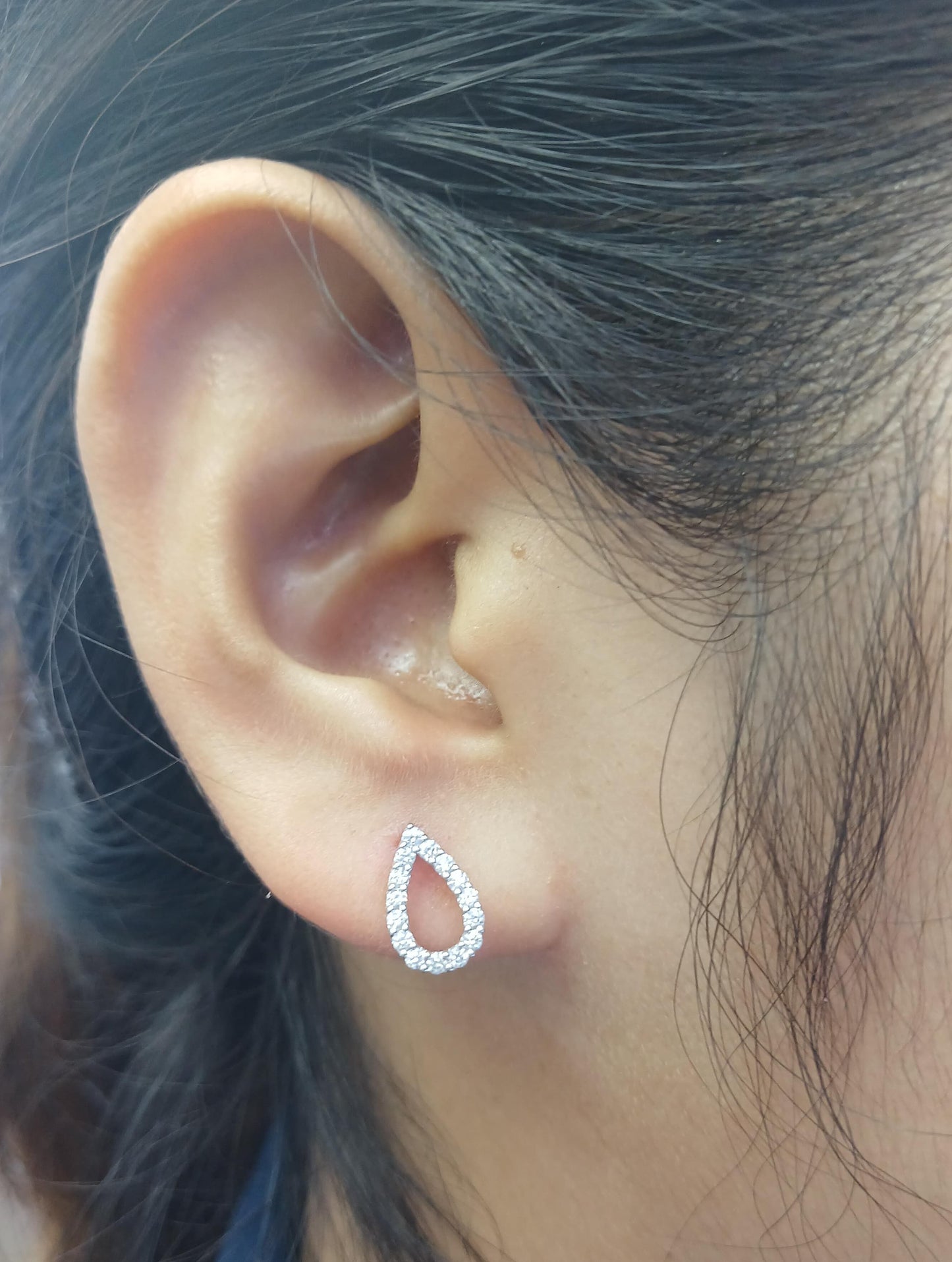 Anting Berlian Pear Earring 43625 ER Zamrud Jewellery