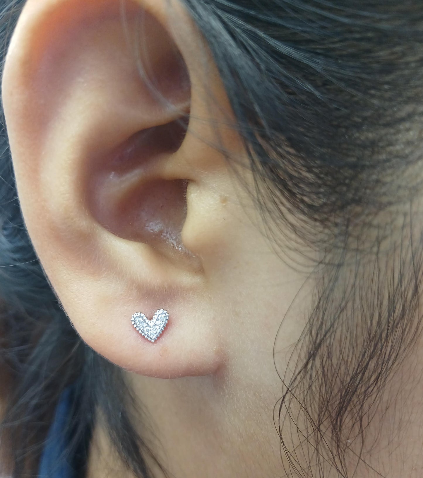 Anting Berlian Heart 43632 ER Zamrud Jewellery