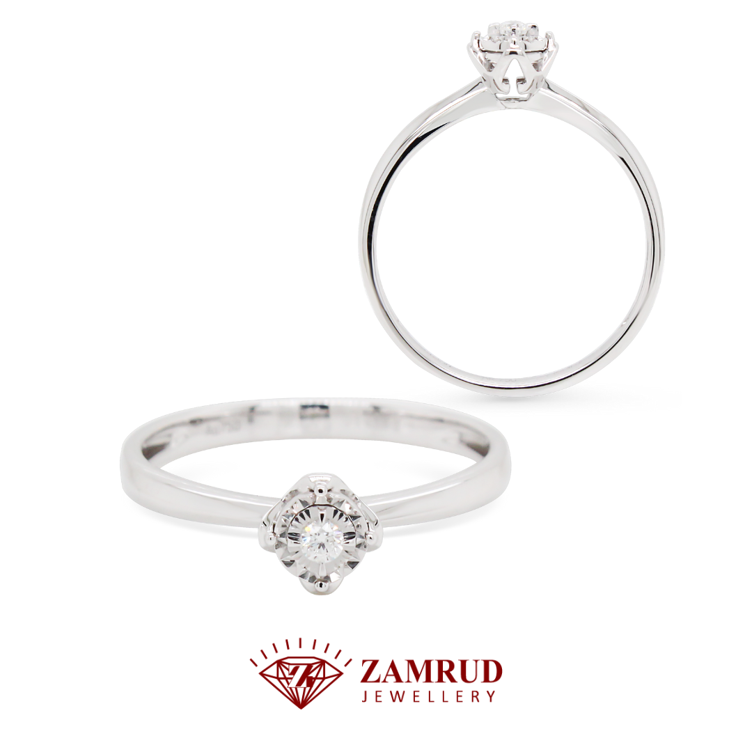 Cincin Berlian Solitaire Ring 42505 LR Zamrud Jewellery
