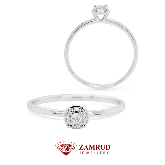 Cincin Berlian Solitaire Ring 43540 LR Zamrud Jewellery