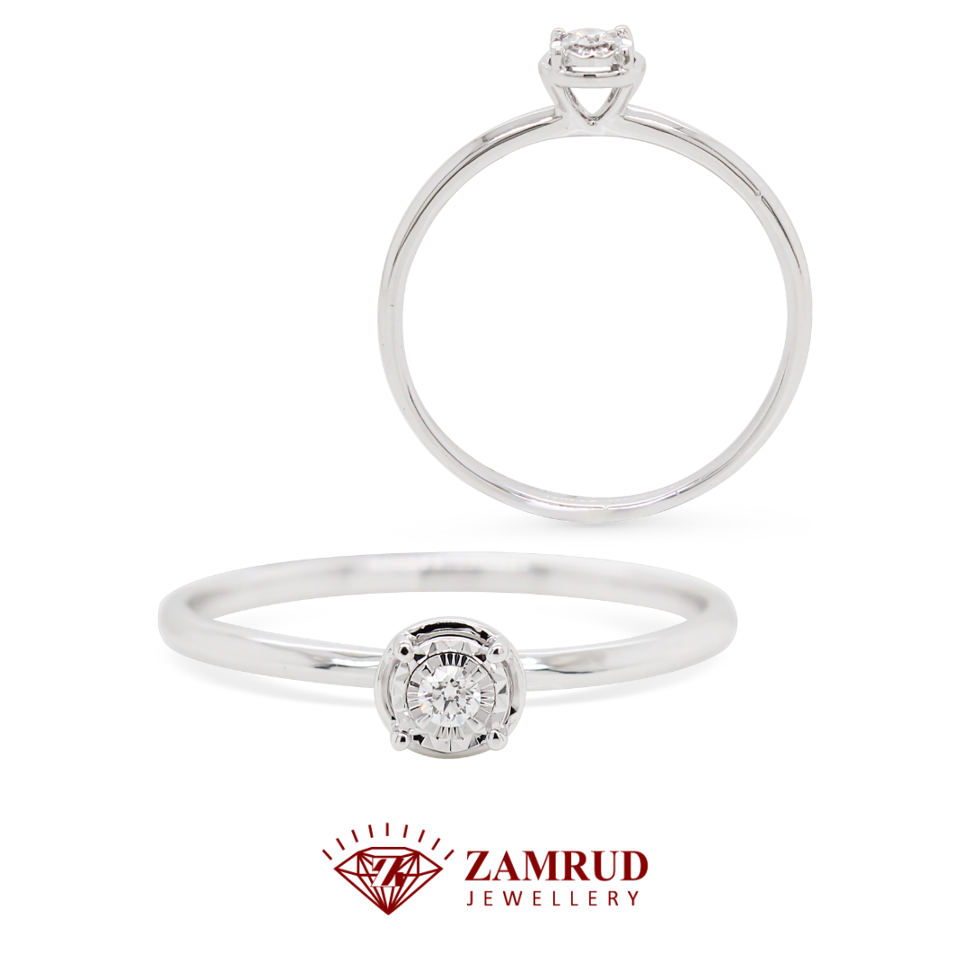 Cincin Berlian Solitaire Ring 43540 LR Zamrud Jewellery