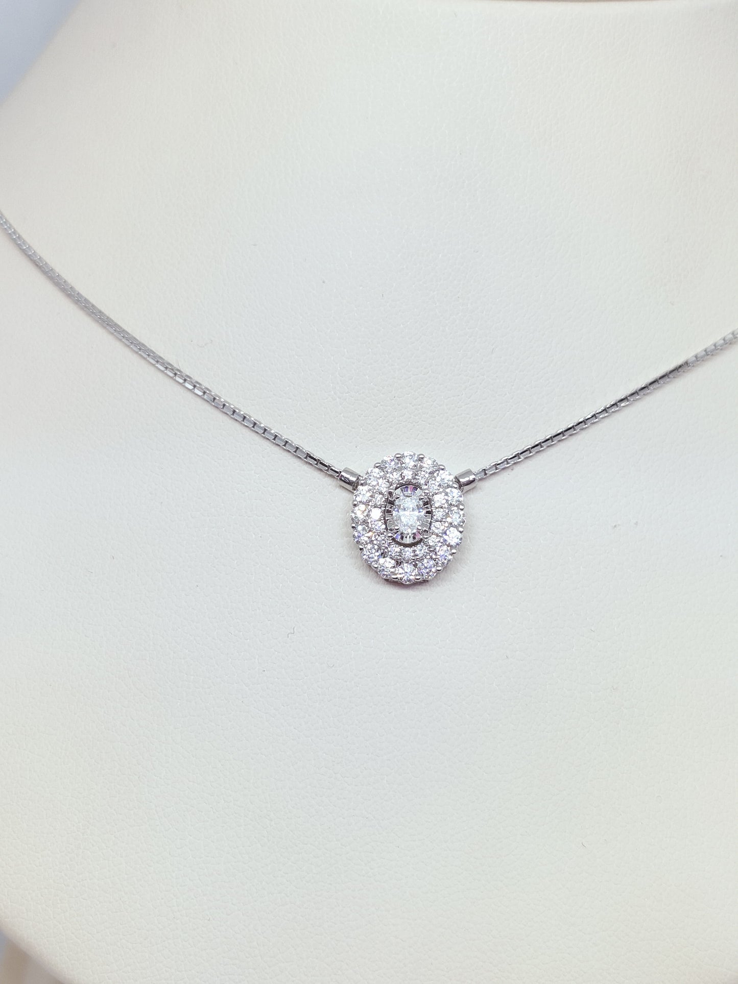 Kalung Berlian Oval 40433 NK Zamrud Jewellery