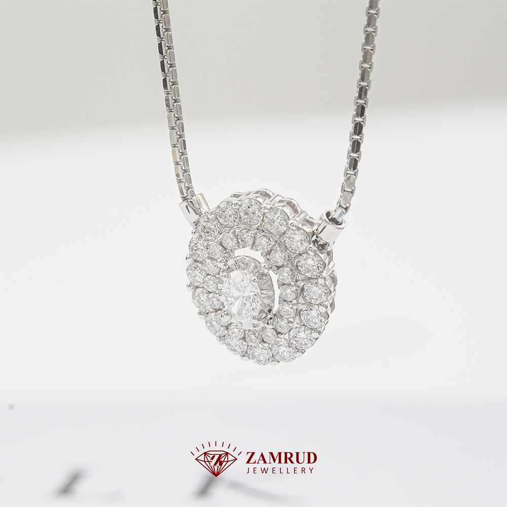 Kalung Berlian Oval 40433 NK Zamrud Jewellery