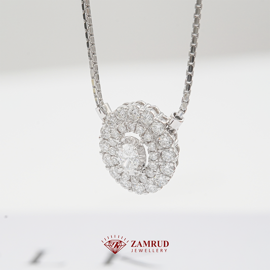 Kalung Berlian Oval 40433 NK Zamrud Jewellery