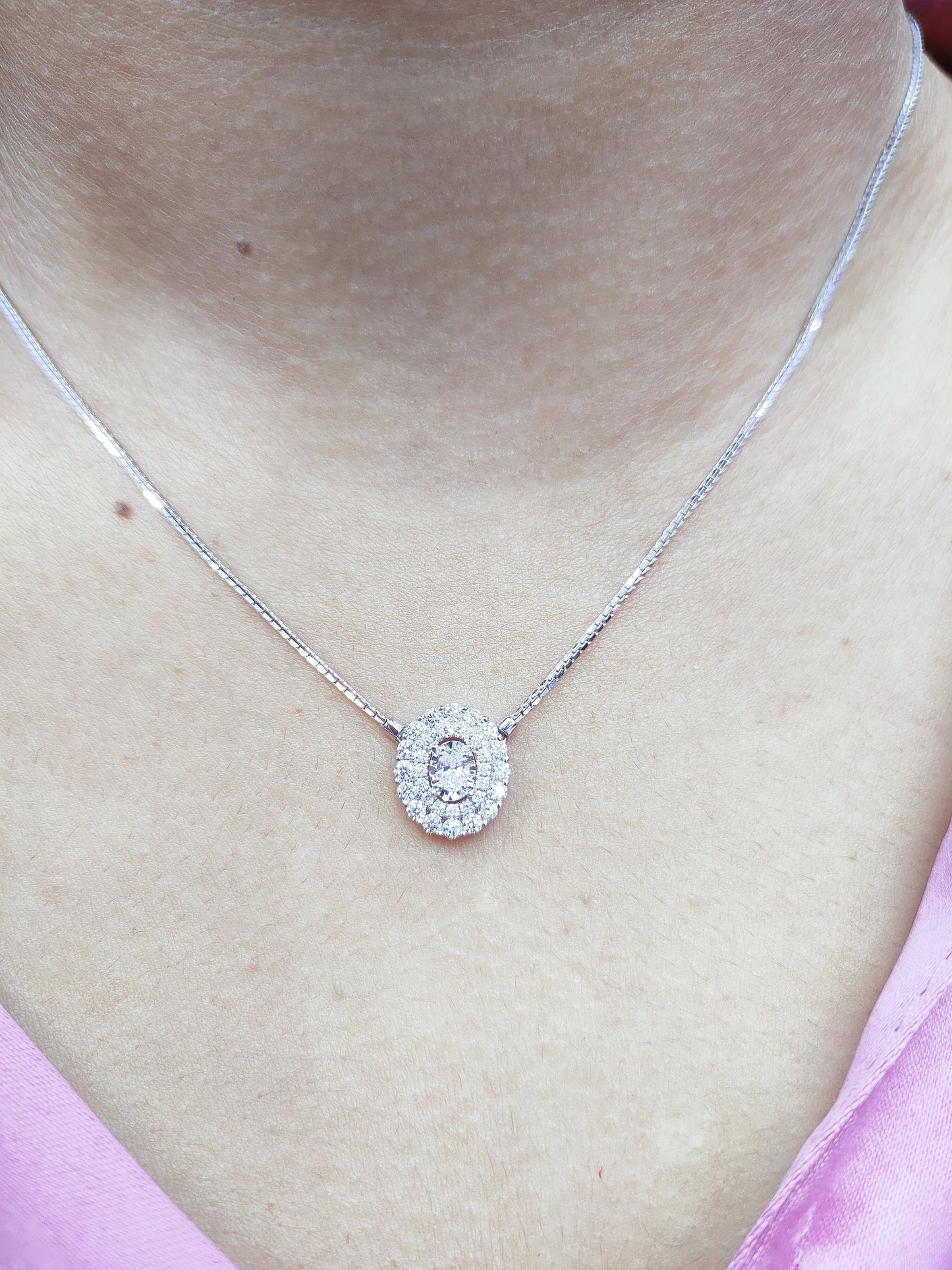 Kalung Berlian Oval 40433 NK Zamrud Jewellery