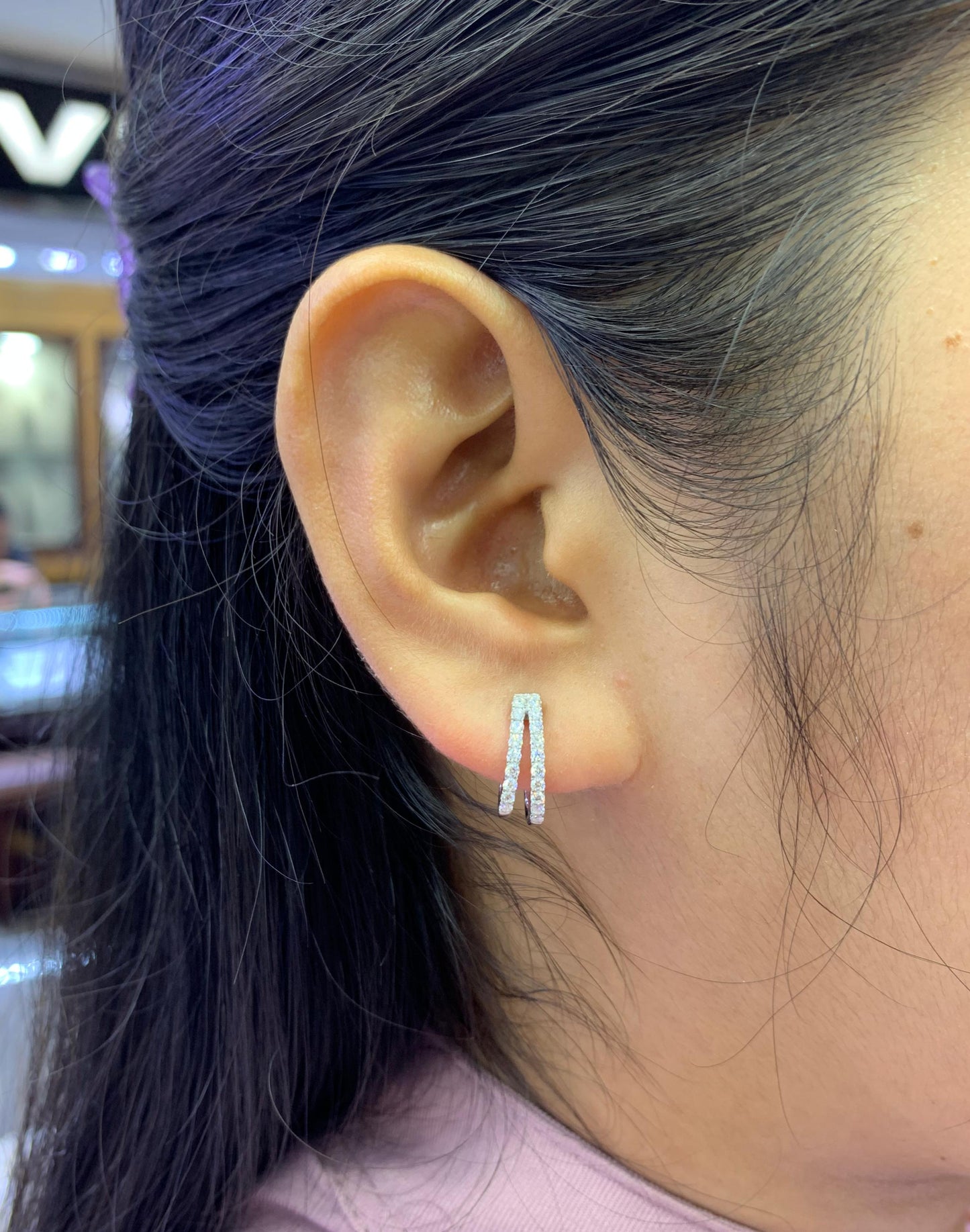 Anting Berlian Clip 42765 ER Zamrud Jewellery