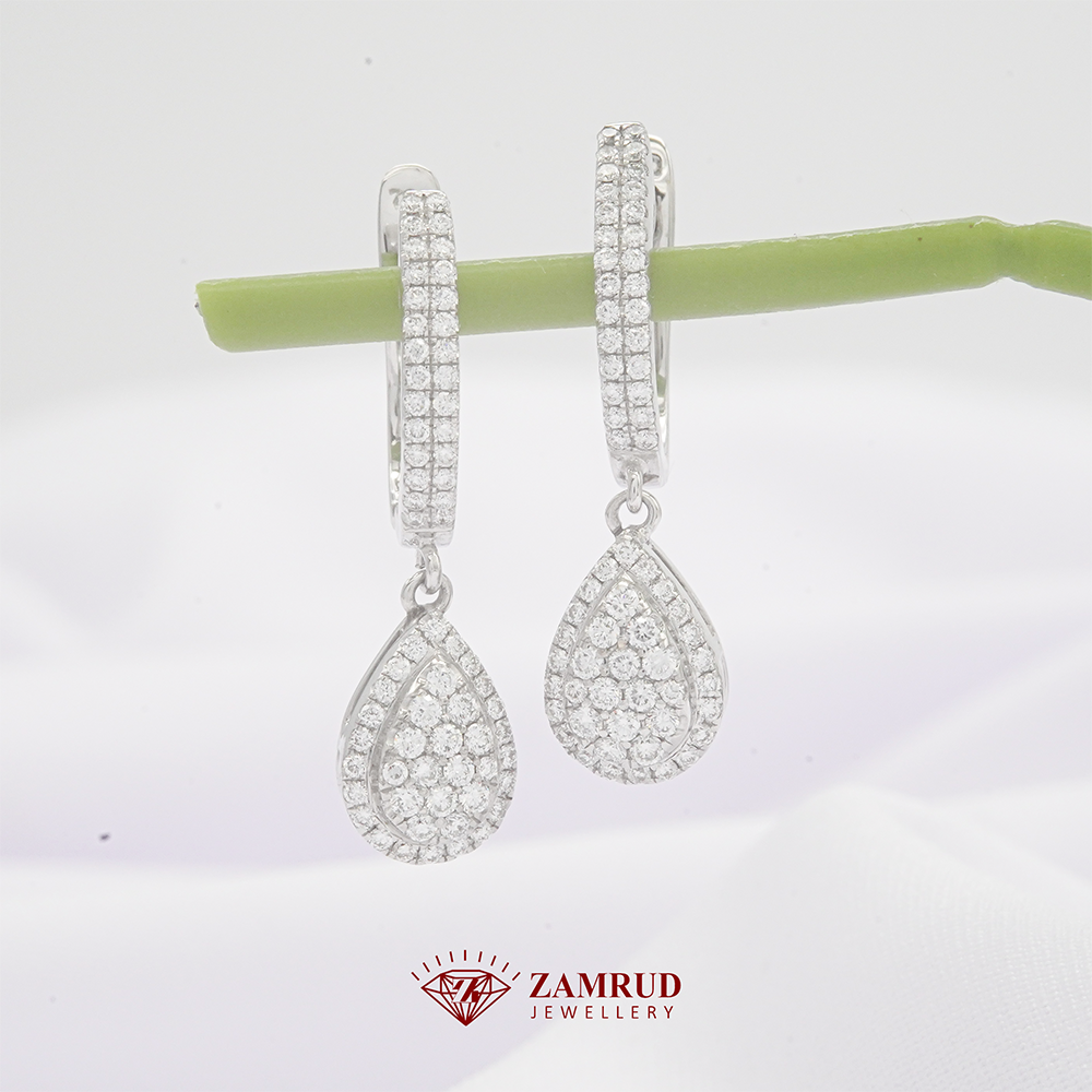 Anting Berlian Pear Earring 42901 ER Zamrud Jewellery